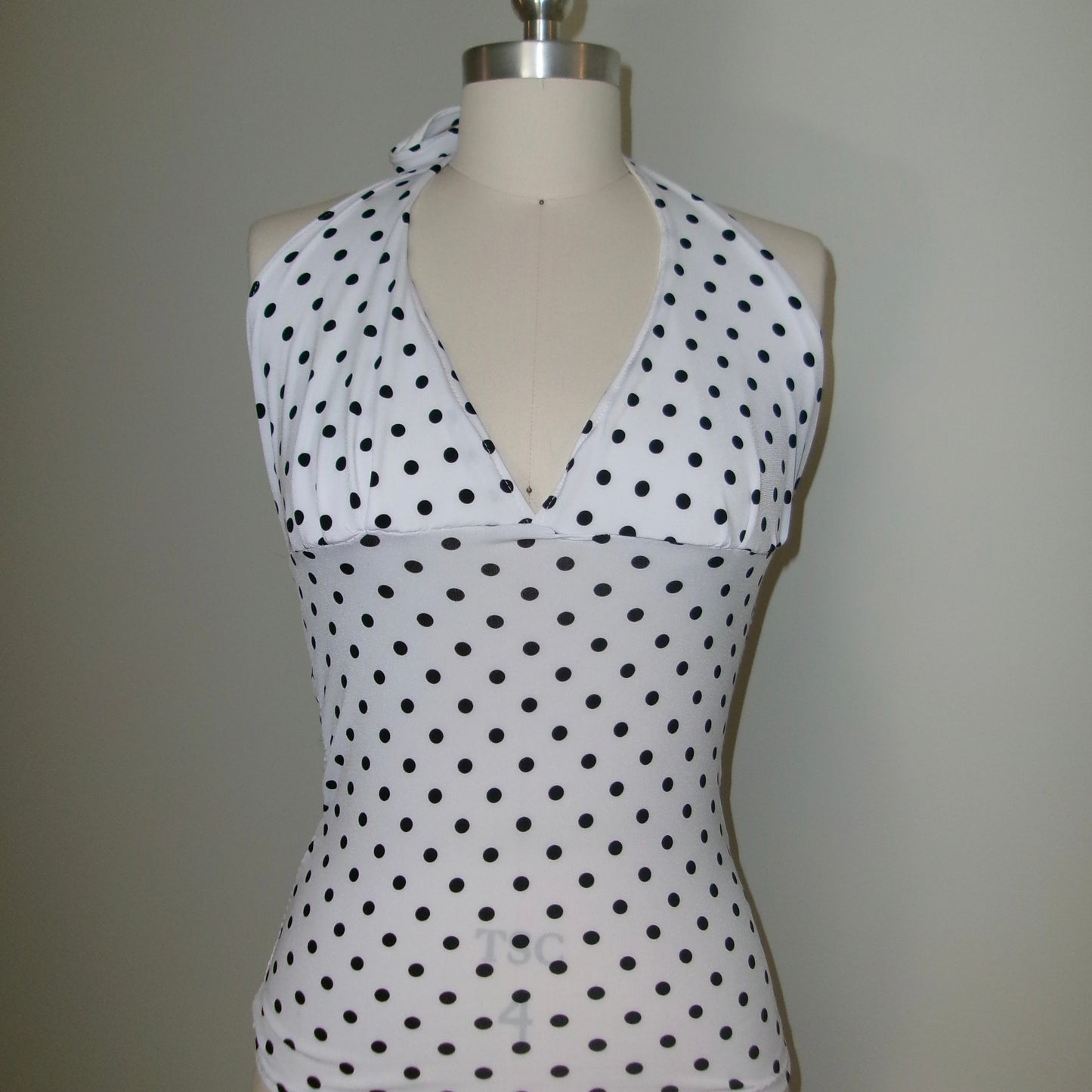 Retro Polka Dot Halter Top