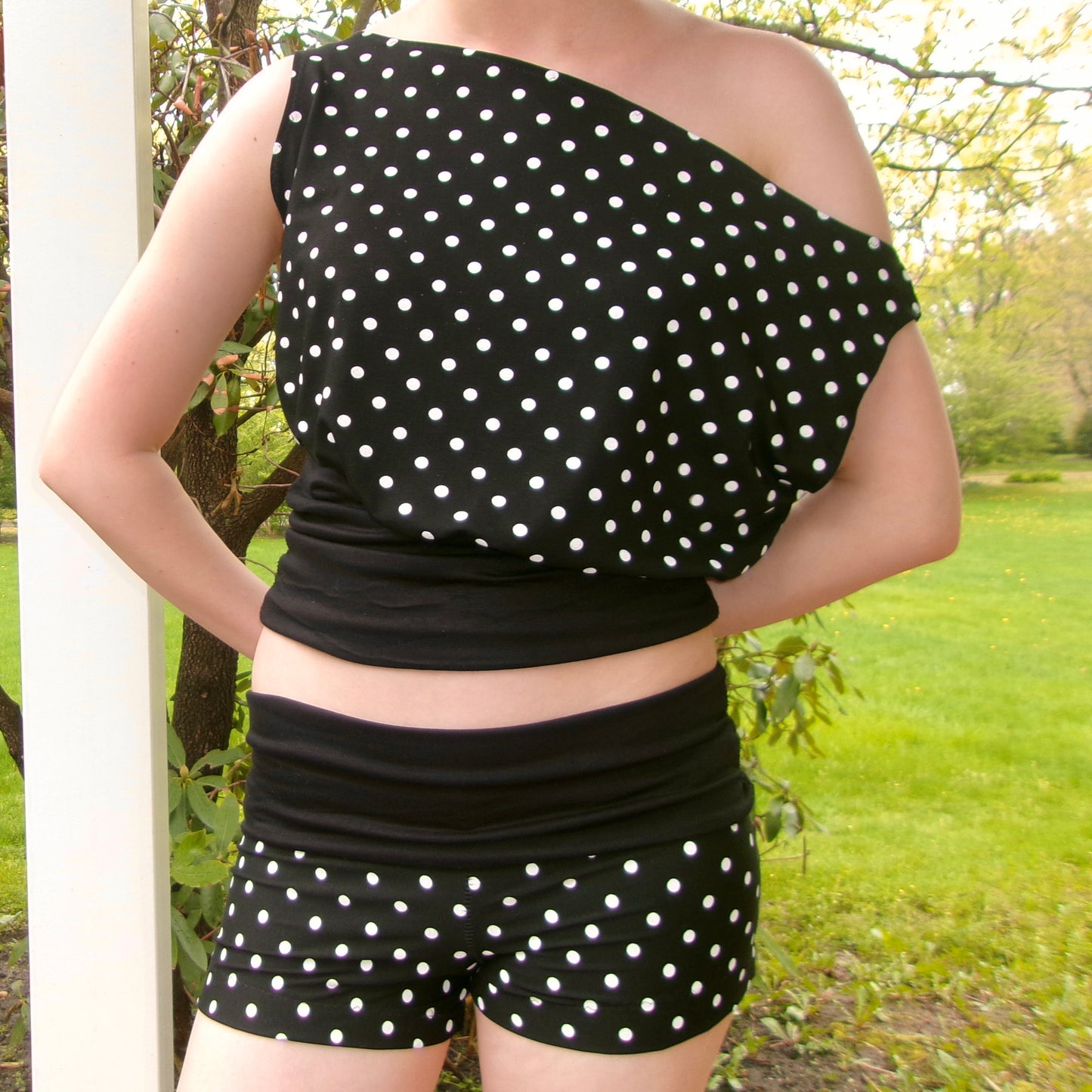 Polka Dot Off-Shoulder Top