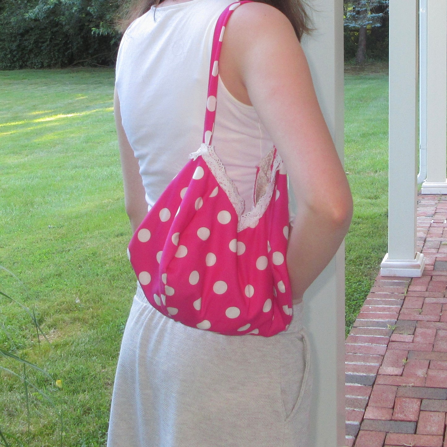 Pink Polka Dot Bag
