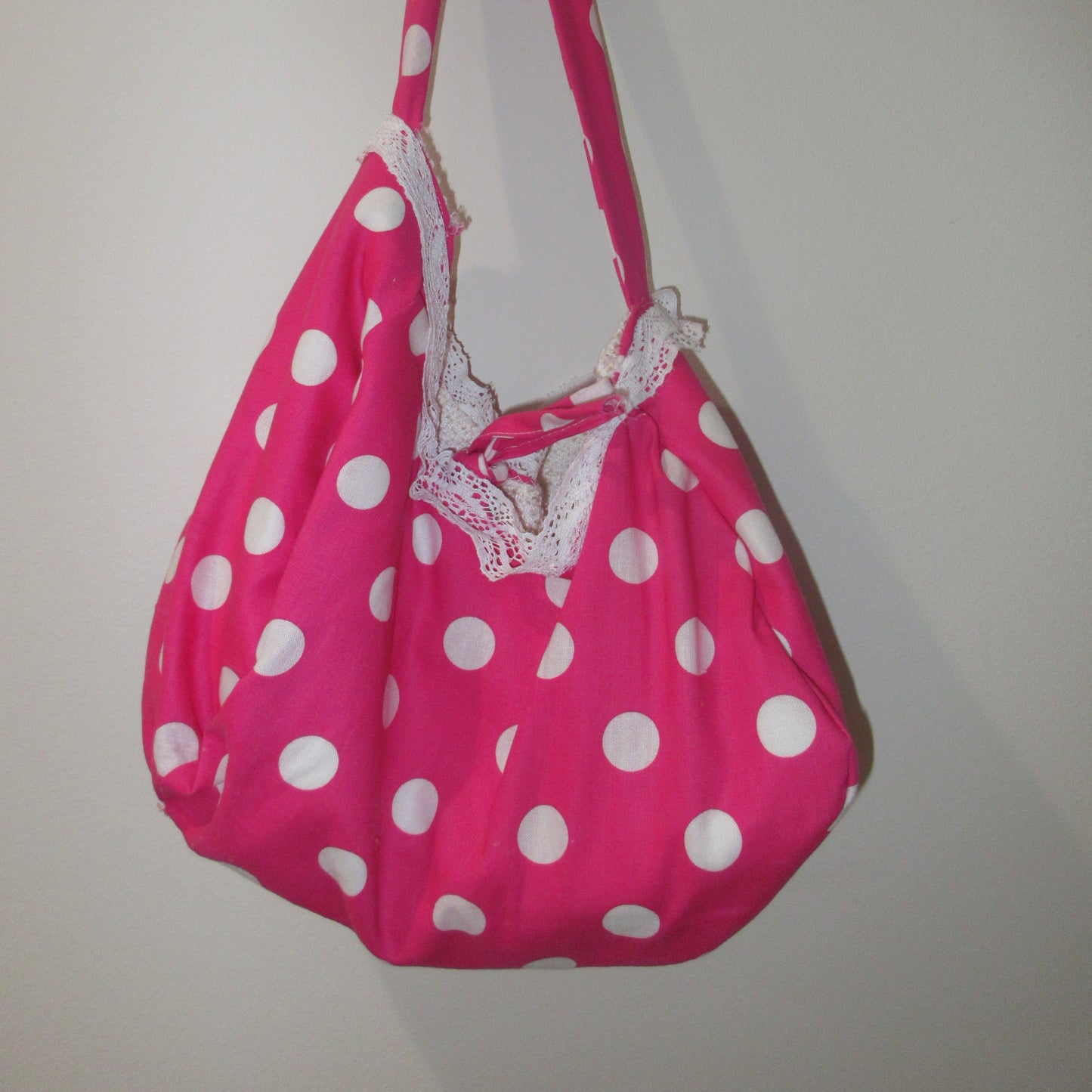 Pink Polka Dot Bag