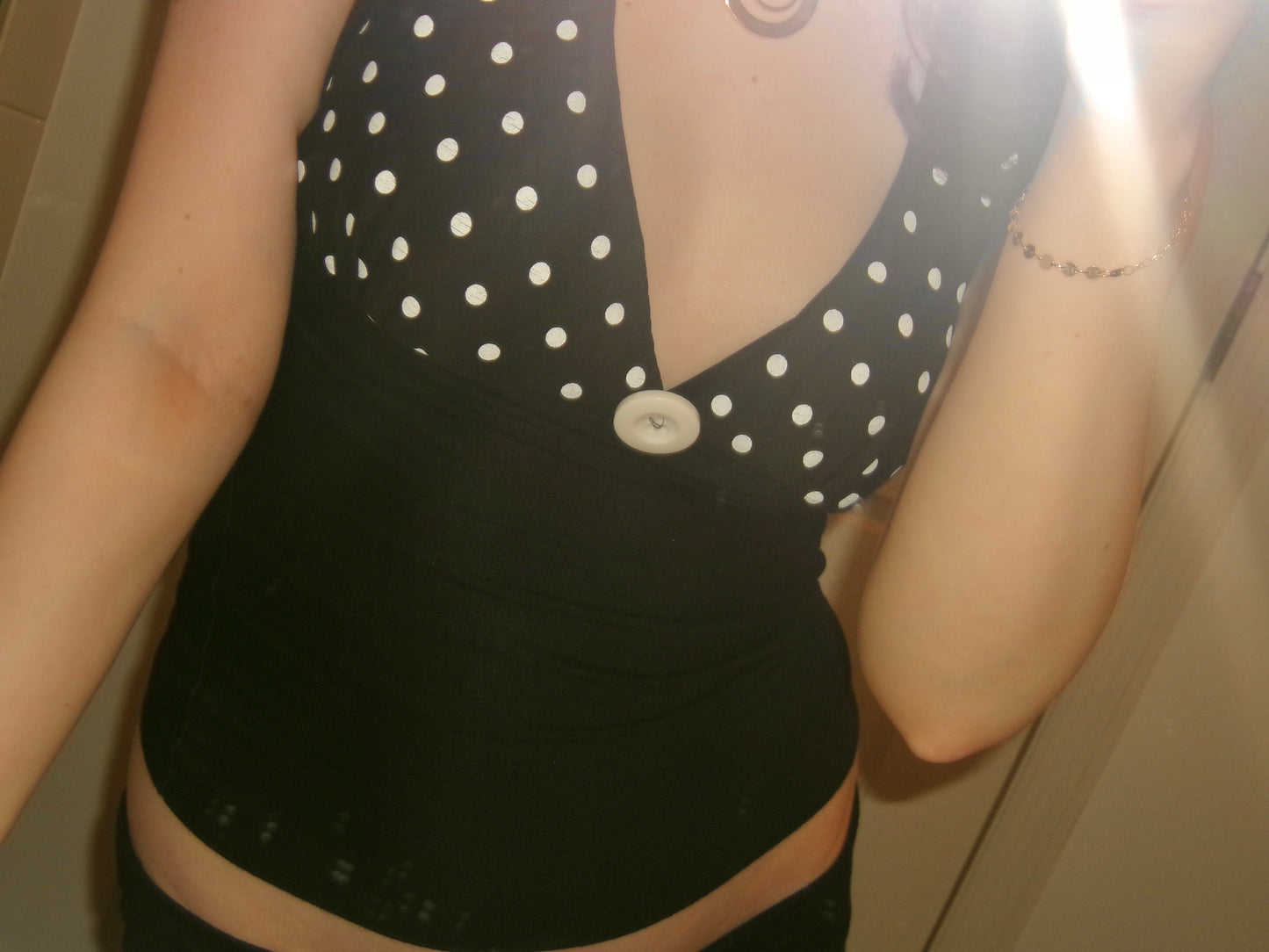 Chic Polka Dot Halter Top