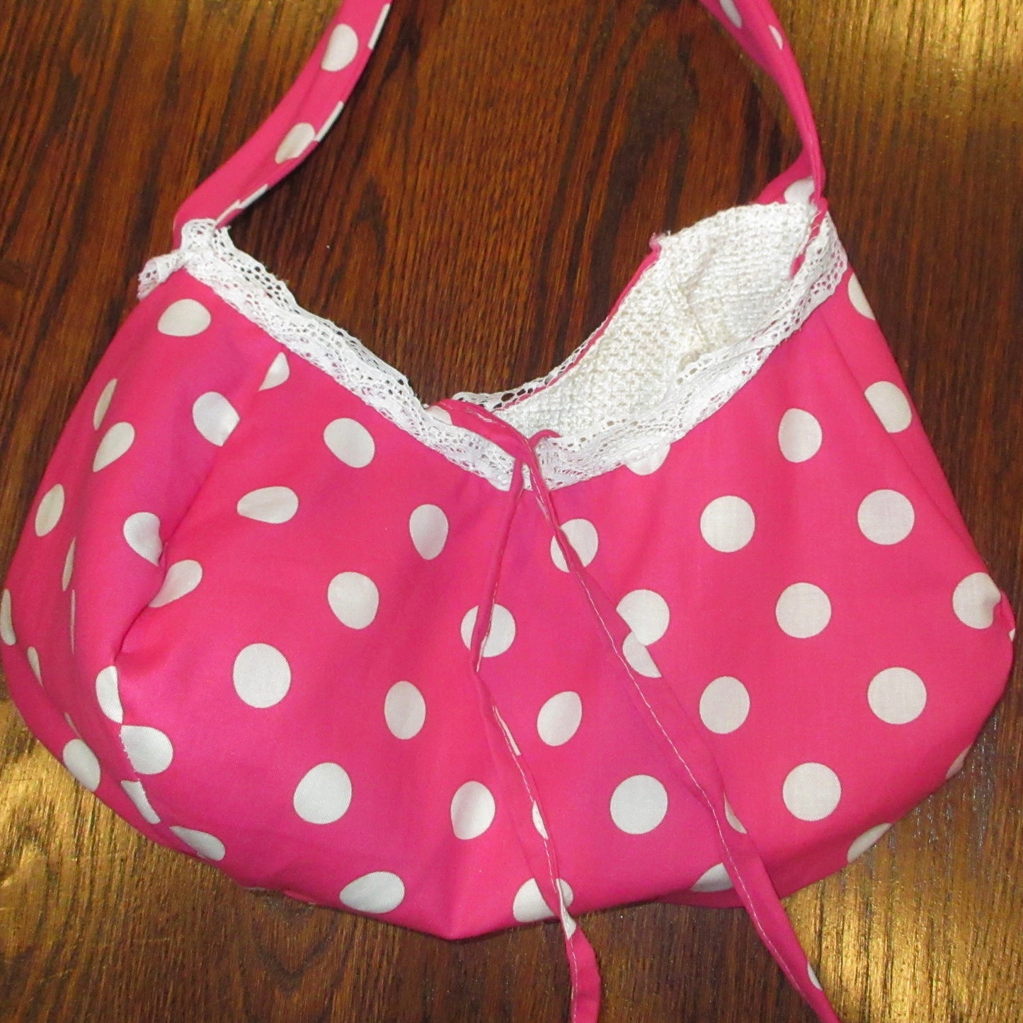 Pink Polka Dot Bag