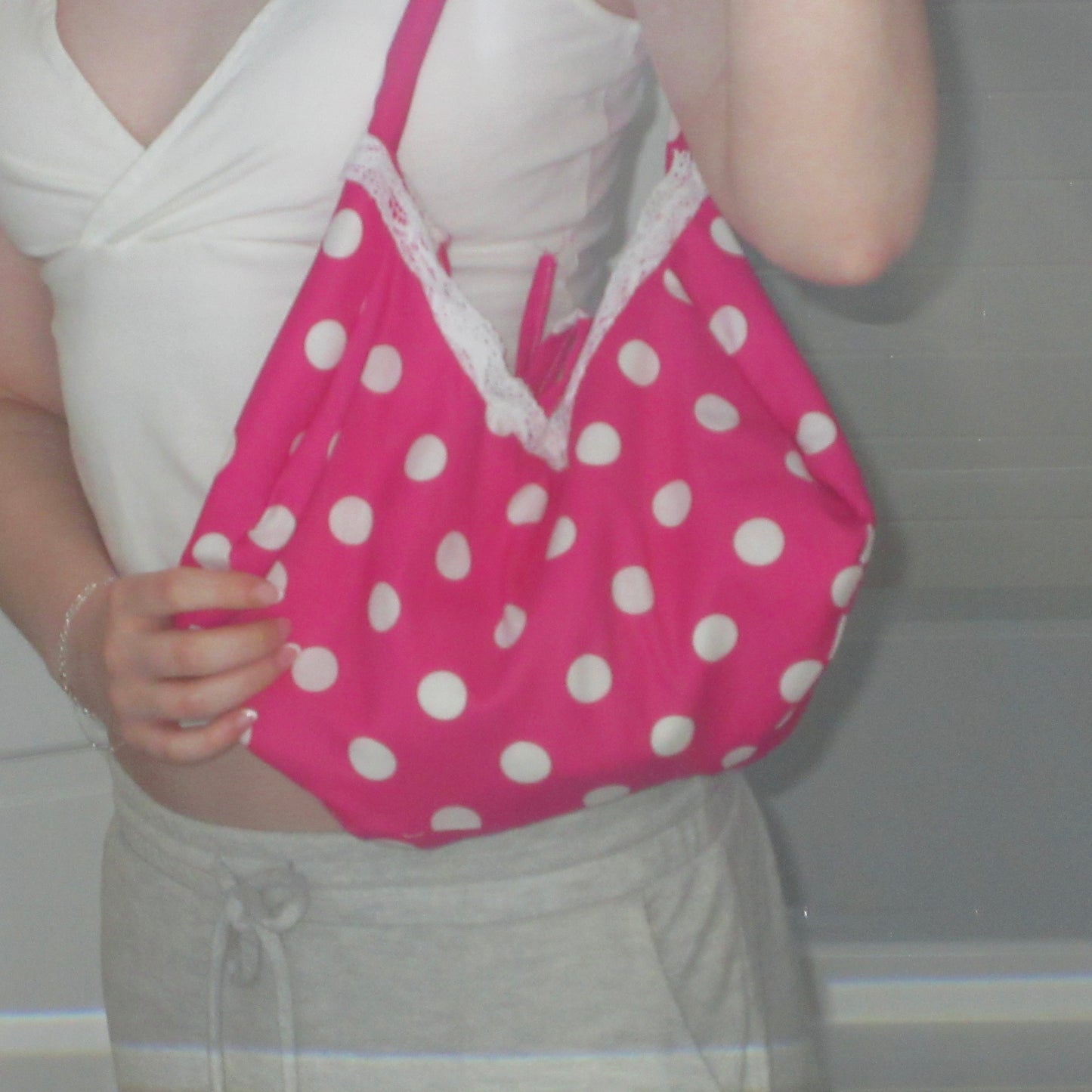 Pink Polka Dot Bag