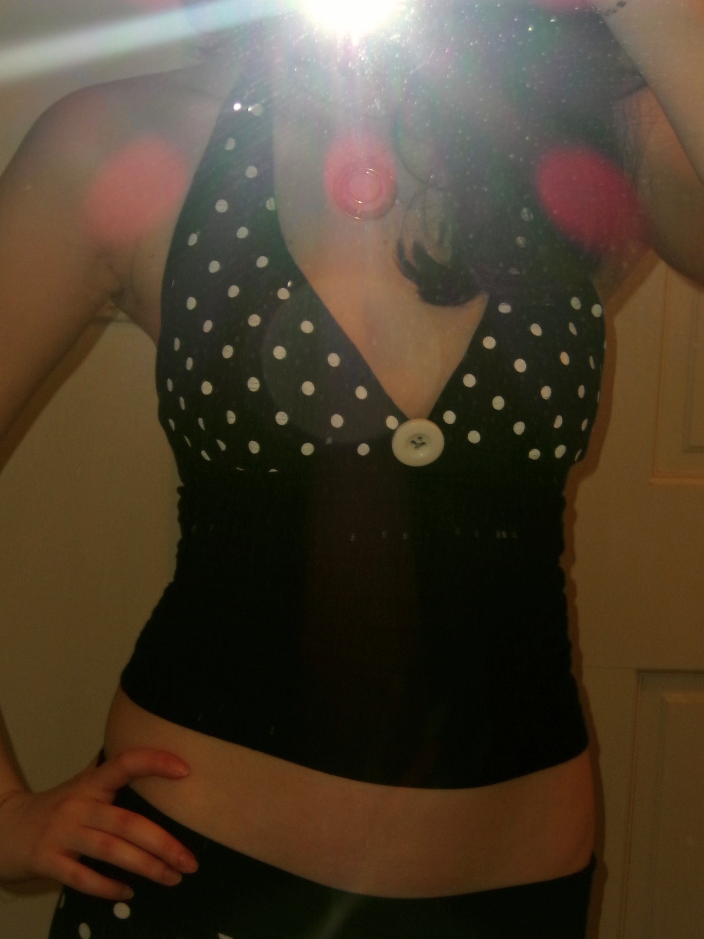 Chic Polka Dot Halter Top