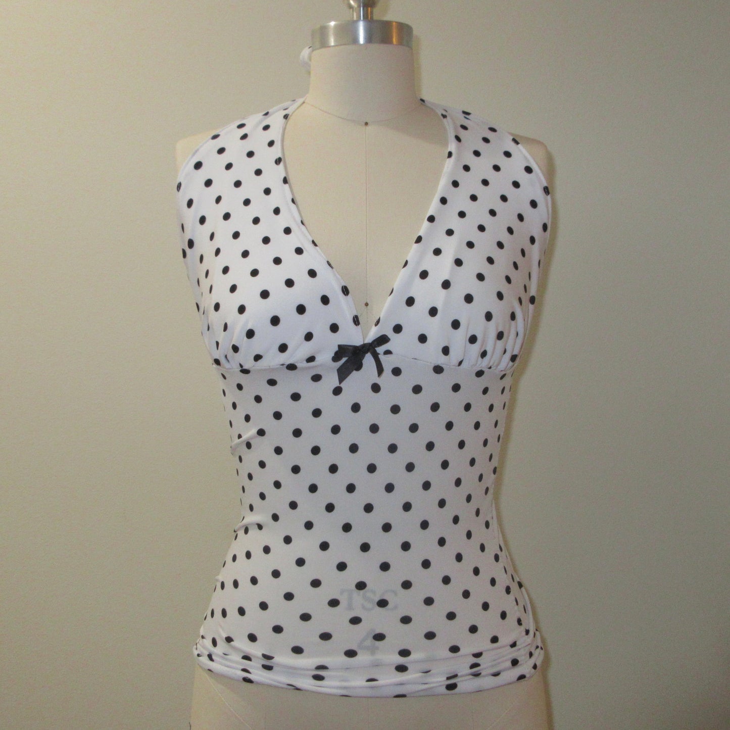 Retro Polka Dot Halter Top