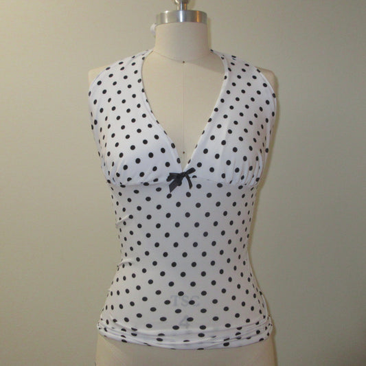 Retro Polka Dot Halter Top