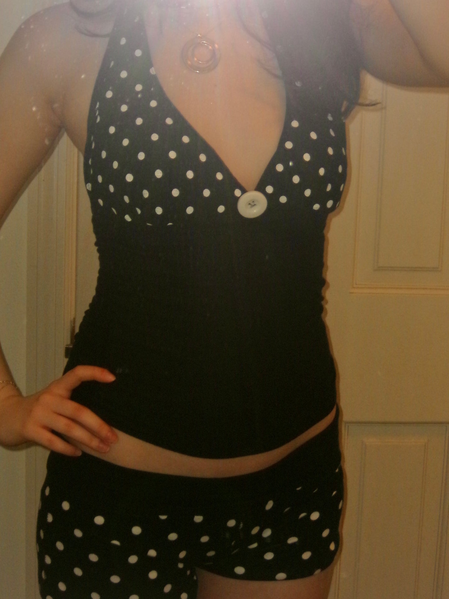 Chic Polka Dot Halter Top