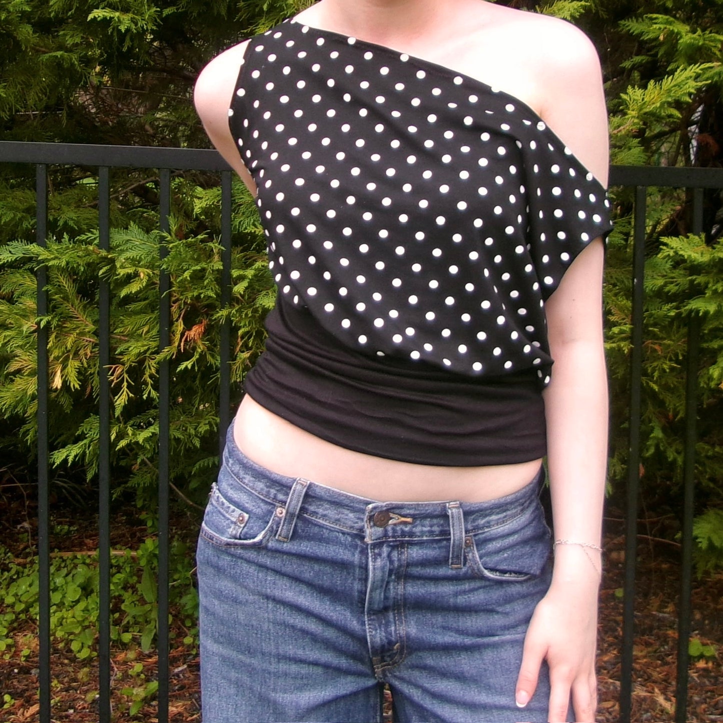 Polka Dot Off-Shoulder Top