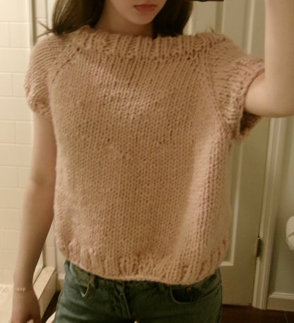 Blush Cozy Off Shoulder Knitted Shirt