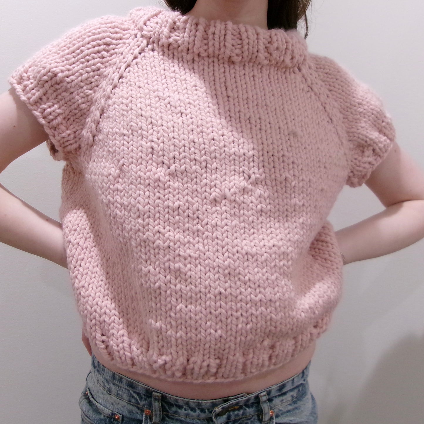 Blush Cozy Off Shoulder Knitted Shirt