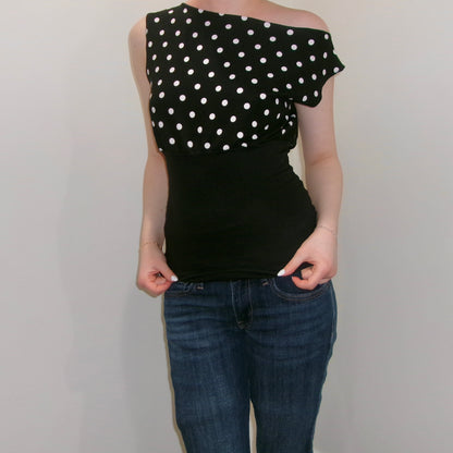 Polka Dot Off-Shoulder Top