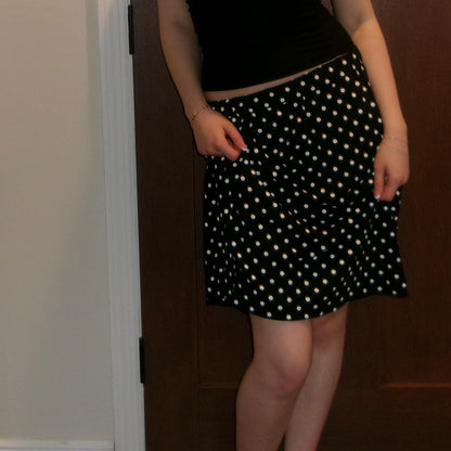Polka Dot Skirt in Black