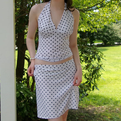 Retro Polka Dot Halter Top