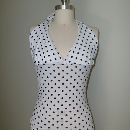 Retro Polka Dot Halter Top
