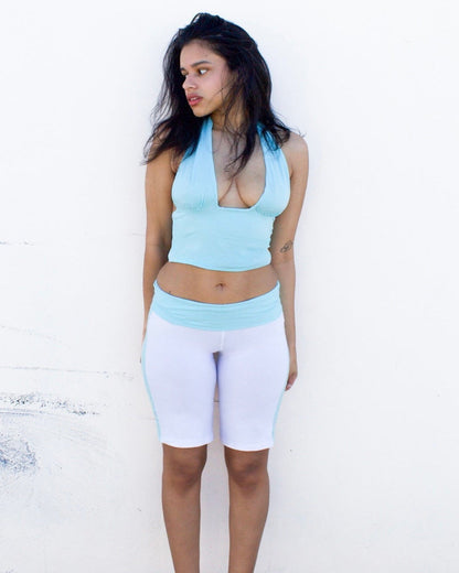 Aqua Stripe Capris