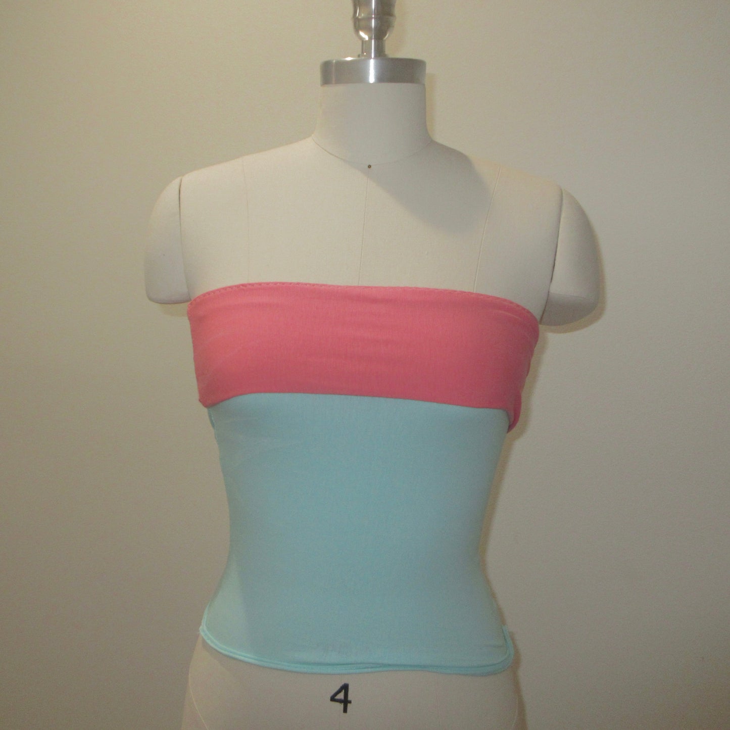 Mint and Coral Tube Top