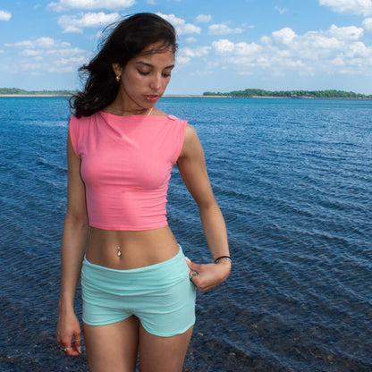 Off-Shoulder Coral Top