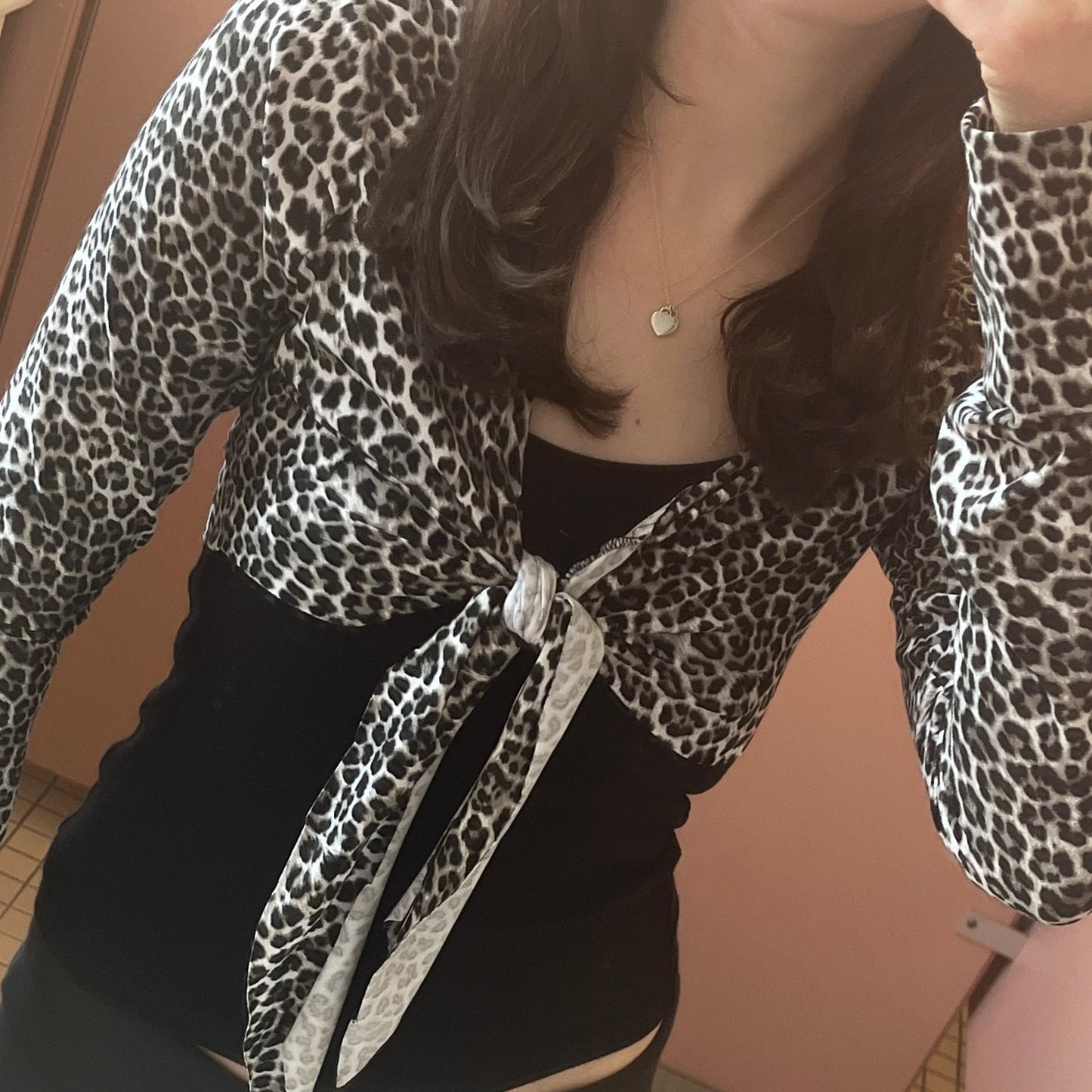 Leopard Print Chic Tie Top