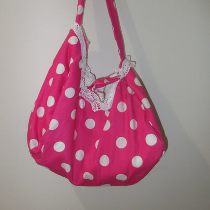 Pink Polka Dot Bag