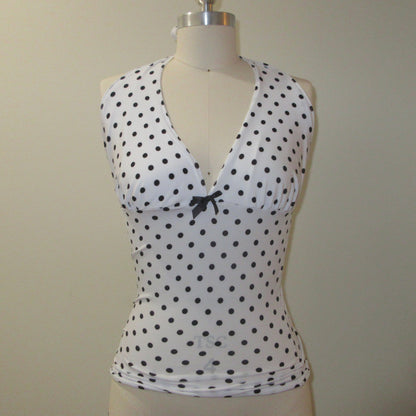 Retro Polka Dot Halter Top