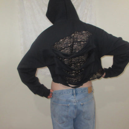 Chic Lace Back Sweatshirt