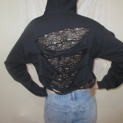 Chic Lace Back Sweatshirt