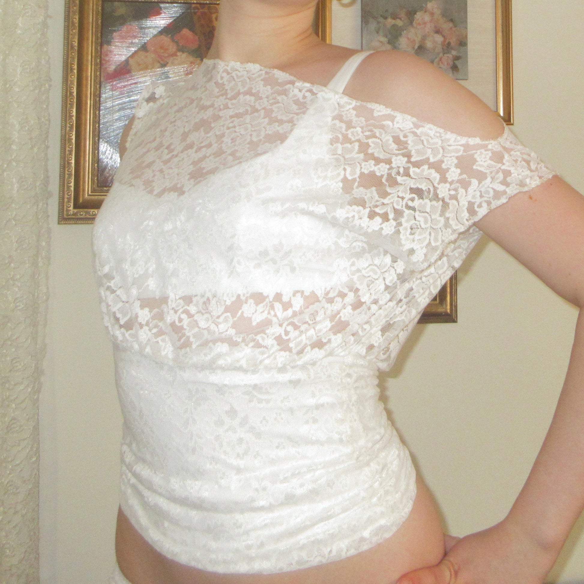 White lace top