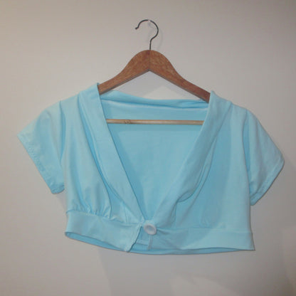 Aqua Cropped Top