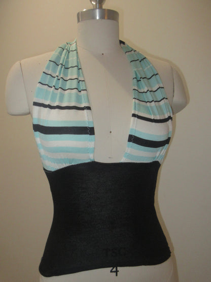 Aqua Stripe Halter