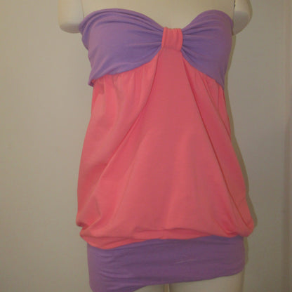 Purple and Coral Mini Bubble Dress