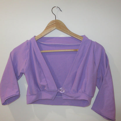 Purple Cropped Cardigan
