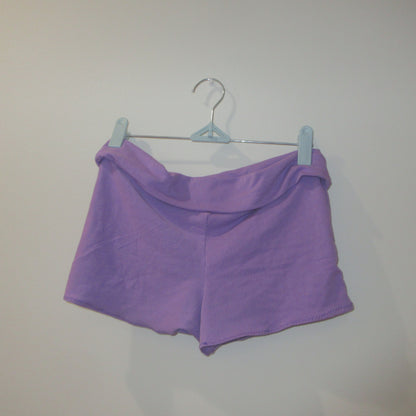 Purple Foldover Shorts