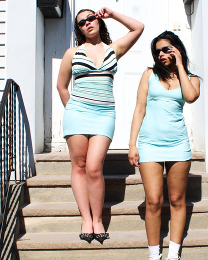 Aqua Low Rise Midi Skirt