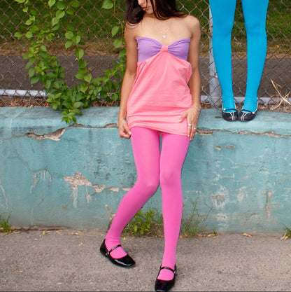 Purple and Coral Mini Dress