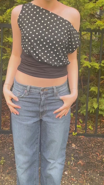 Polka Dot Off-Shoulder Top